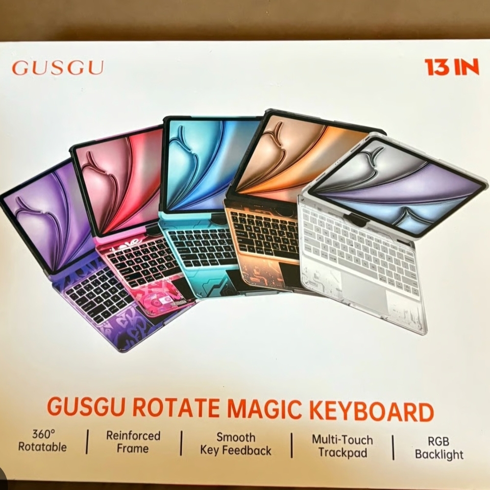 Rotate Magic Keyboard with RGB Backlight - Multi-Color